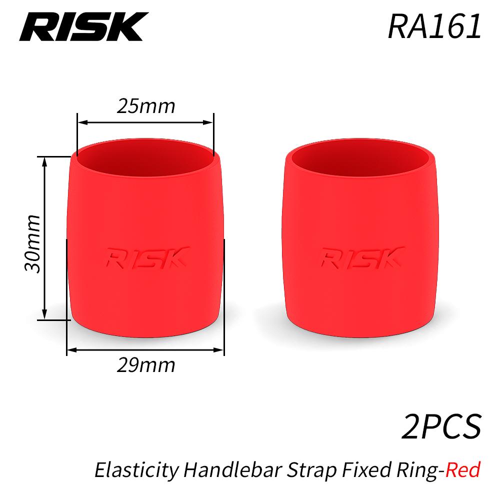 RISK Bicycle Handlebar Tape Fixing Rings Silicone Anti Slip High Elastic Rubber Sleeve Road Mountain Bike Handlebar Installation