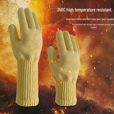Isıya Dayanıklı 350°F Çift Katmanlı Aramid Fırın Güvenlik Eldivenleri