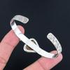 925 Silver Pear Bronzite Stone Trendy Anniversary Wedding Boho Bangle Jewelry