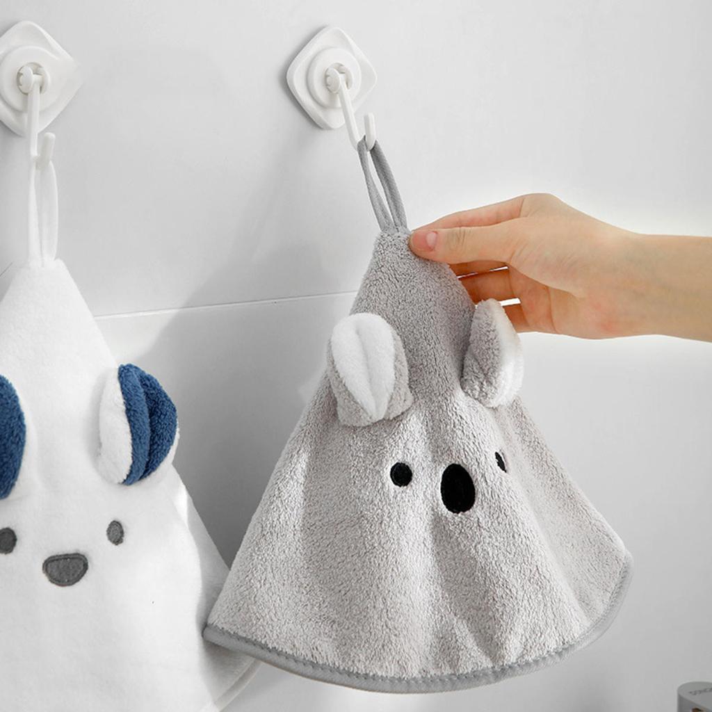 Kids Hand Towel Cartoon Animal Bathroom Hand Towel Kids Bathroom Towels Water Absorbent Hangings Hand Towels Fast Drying Towel
