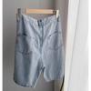 Summer Plus Size High Waist Denim Skort for Women - Slimming, Loose Fit, Versatile Wide Leg Hot Pants