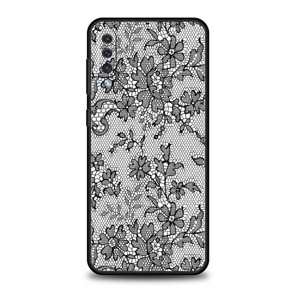 Lace Printed Phone Case For Samsung A26 A36 A56 A54 A52 A50 A70 A40 A20E A12 A14 A16 A22 A24 A42 A34 A32 5G A04s A06 5G Cover