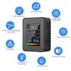 Portable Air Quality Monitor Indoor CO2 Detector 5 In 1 Formaldehyde HCHO TVOC Tester LCD Temperature Humidity Tester