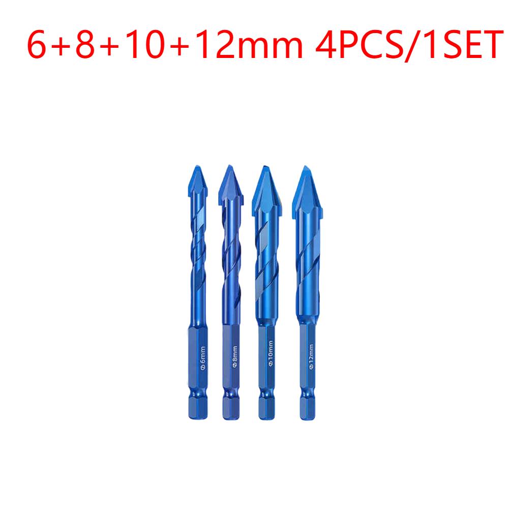 

Eccentric Twist Drill Bit 6/8/10/12mm Skewed Head Drill Bit Set High-Hardness Skew Head Eccentric Drill Bit for Cement Granite
