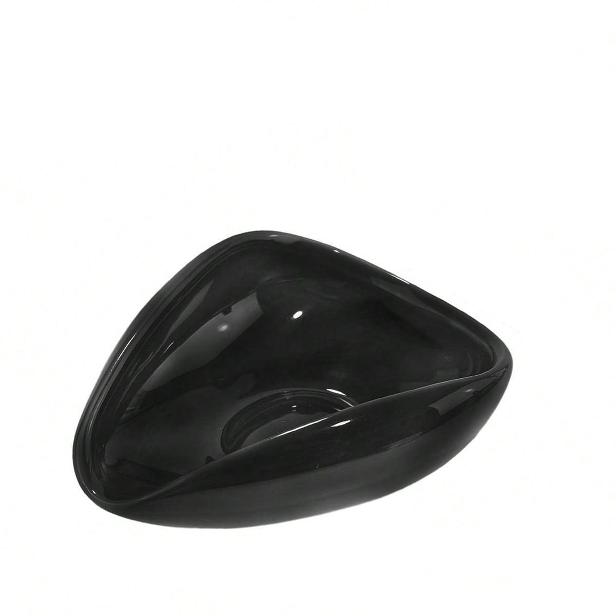 

Black Ceramic Tea Scoop Coffee Bean Serving Tray Bean Receiving Dish Weighing Plate Special Measuring Cup For Coffee Bean Dosage чорний