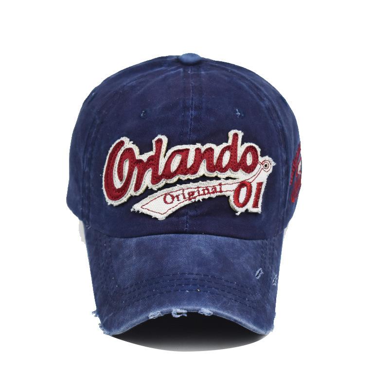 Denim Wash 01 Baseball Cap Summer Oakland Orlando Letter Embroidered Sun Hat