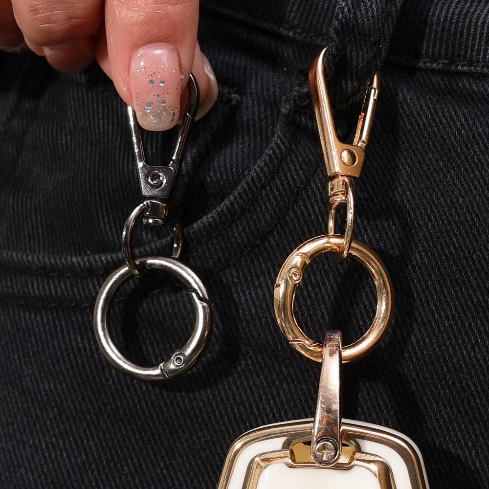 Metal Rotating Buckle Keychain with Swivel Snap Hooks, Perfect for Projects, Bag Decorations, And Charms