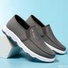 Men's Breathable Canvas Shoes Soft soled middle aged shoes Comfortable driving non slip Loafers Casual light Male flats Homme