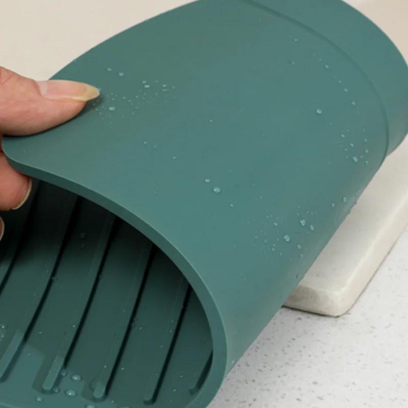 Faucet Absorbent Mat Silicon Kitchen Sink Splash Guard Drain Pad Water Splash Catcher Mats Countertop Protector Kitchen Gadgets
