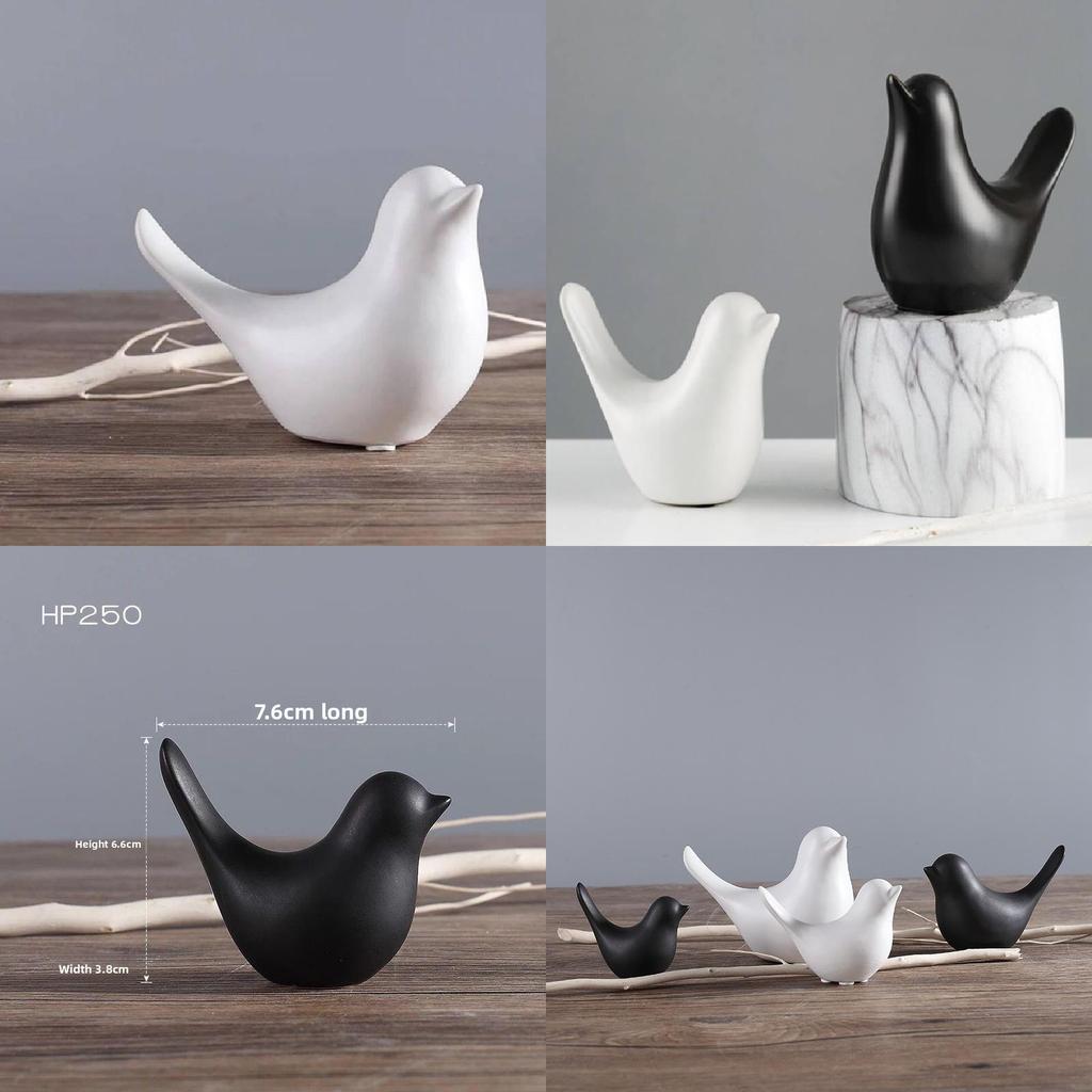 Modern Minimalist Ceramic Bird Decor With Abstract Design For Home And Gift Use
