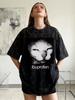 Funny Ibuprofen Cat Meme Graphic T-shirt for Women, Humorous and Fashionable Summer Retro T-shirt, Pure Cotton Casual T-shirt