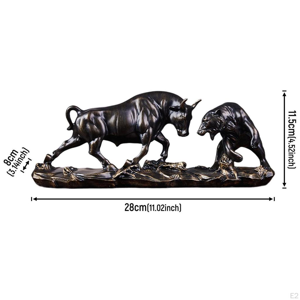 Modern Feng Shui Bull And Animal Figurine Sculpture for Desk Bedroom Bookshelf Party Favor Unique