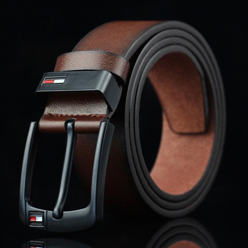 Men's Casual Wide Belts Waistband Vintage Pin Buckle Leather Belt