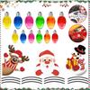 Car Light Bulb Magnetic Sticker Decal Christmas Decoration Santa Elk Snowman Freezer Magnets Stickers New Year Car Decoration