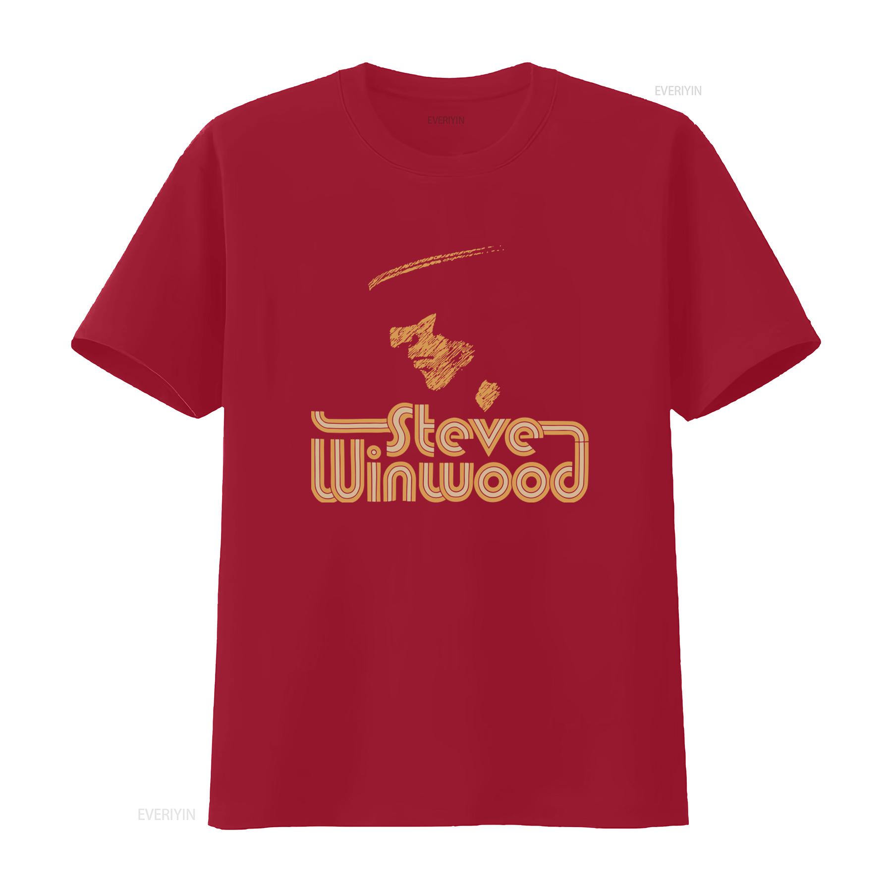 Vintage Steve Winwood Music Lover Cotton Black Full Size T Shirt vintage Washed Comfortable Unisex graphic designer clothes S