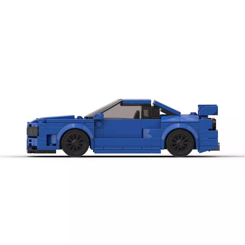 Building Block Car MOC-84758 Nisang R34 Skyline GT-R 8 Grid Car Assembly Model