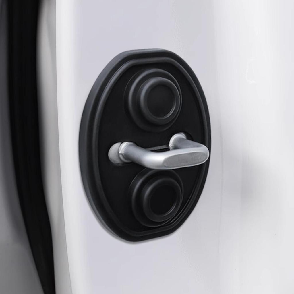 Automotive Silicone Door Lock Cover Guard Stopper Door Lock Buckle Cover Silent Vehicle Pad Stable Exterior Accessories For