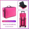Three-Layer Waterproof Makeup Artist Travel Case: Portable Cosmetic Storage Bag