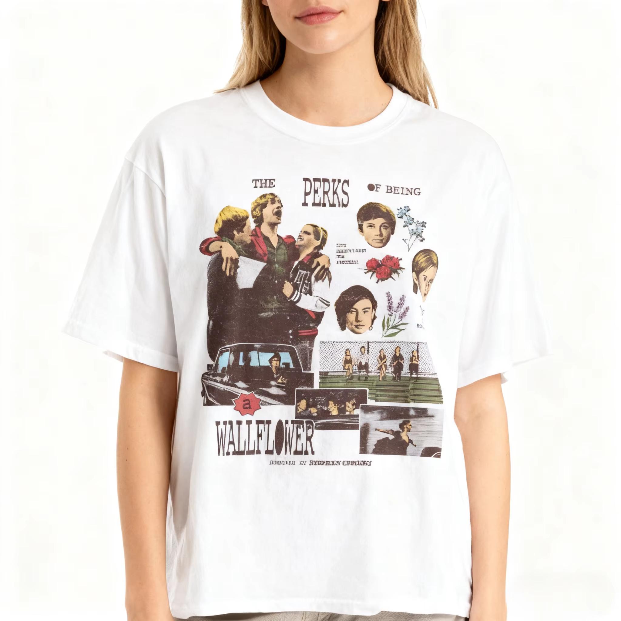 

The Perks of Being A Wallflower Movie Shirt Retro Film Tee Graphic Tee Clothing Short Sleeve Shirt Unisex Unisex Women AllSeason S