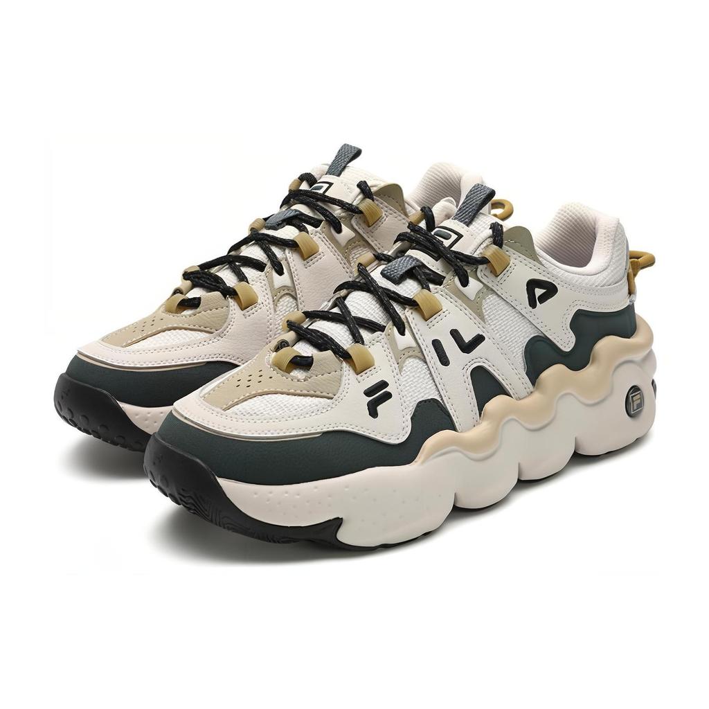 Fila Panini Comfortable Versatile High-Top Retro Basketball Shoes Men Sneakers Yellow White F12M412111FLG