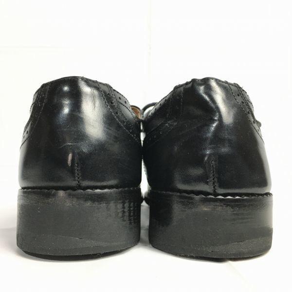 Roberta Valentino Made in Japan Semi Brogue Cap Toe Business Shoes Black Size 24.5 Men's(USED)