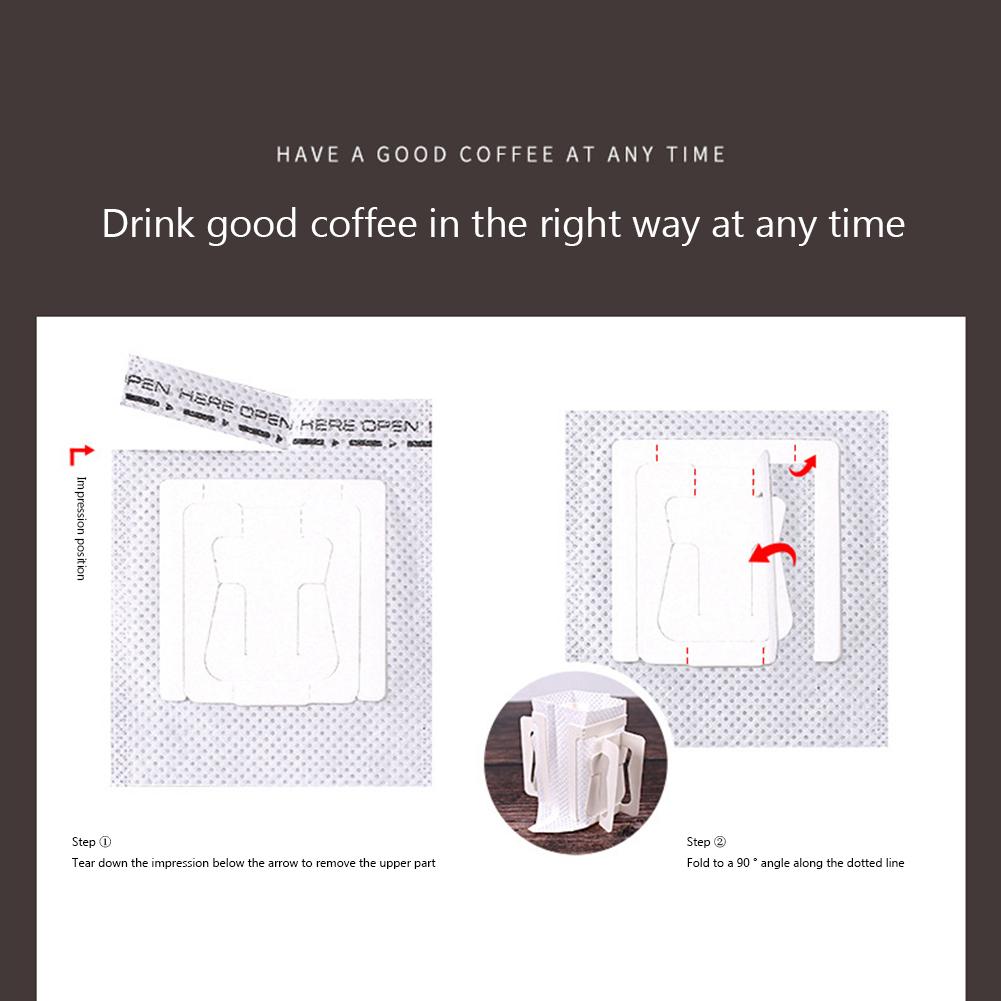 50pcs Coffee Fliter Bags Hanging Ear Style Disposable Drip Coffee Cup Filter Bags for Office Travel Coffees Filters Paper Tools