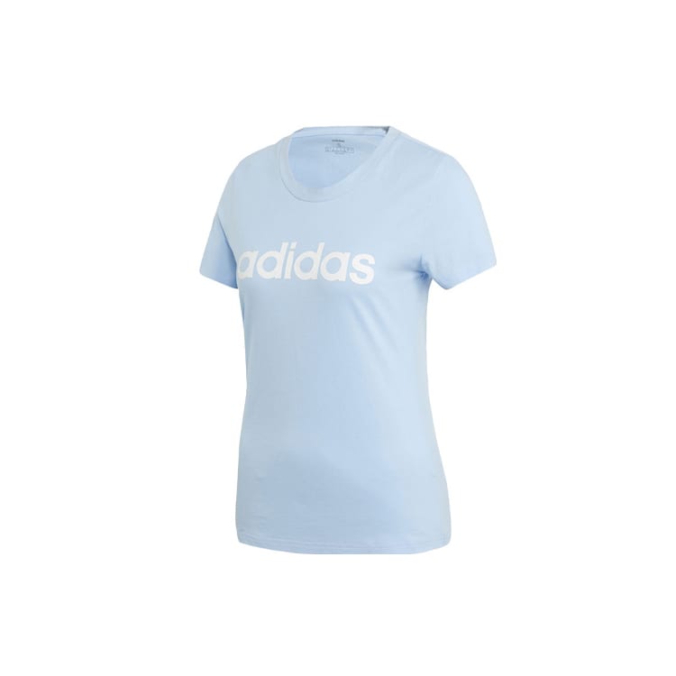 Adidas T Shirts Women's Light Blue Crew Neck Moderate EI0695