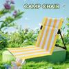 Yellow/White & Gray/White Striped Beach Chair - Outdoor/Camping