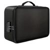 Fireproof Black Document Bag , Water-resistant Zipper Portable LaptopFiles Certificates Organizer Box , Multi-compartment File