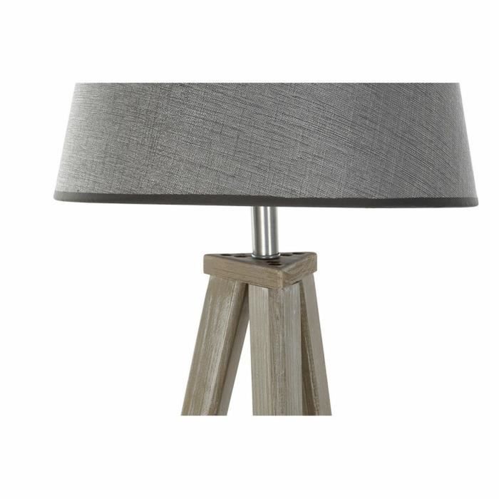 Lampadaire - Naturel Gris Marron - 40 x 40 x 154 cm - Bois Massif - 1 Ampoule - Intérieur