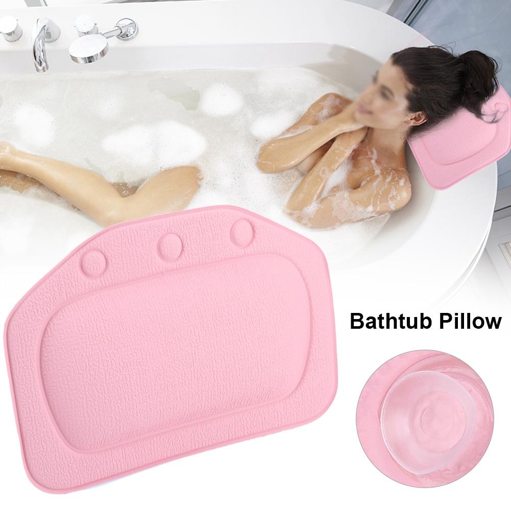 Soft Foam Padded Spa Bath Pillow Tub Headrest Head Neck Back Cushion Bathroom