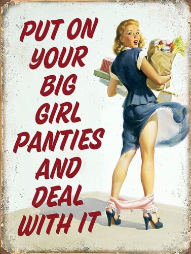 

PUT ON YOUR BIG Vintage Retro Metal Tin Sign Poster Plaque Garage Wall Decor AAluminum 20x30cm（7.8x11.8inch）