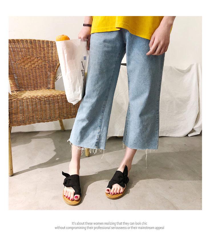 Korean Style Bowknot Beach Toe-Ring Sandals