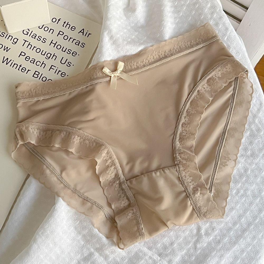 Traceless Floral Panties Bow Knot Undies Sexy Underpants