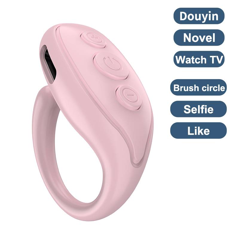 Fingertip Remote Control Bluetooth Scrolling Ring with Phone Stand Wireless Camera Shutter Selfie Button Digital Page Turner