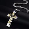 Xiaomi Vnox Men's Stainless Steel Cross Pendant Necklace 24" Chain Religion Jewelry