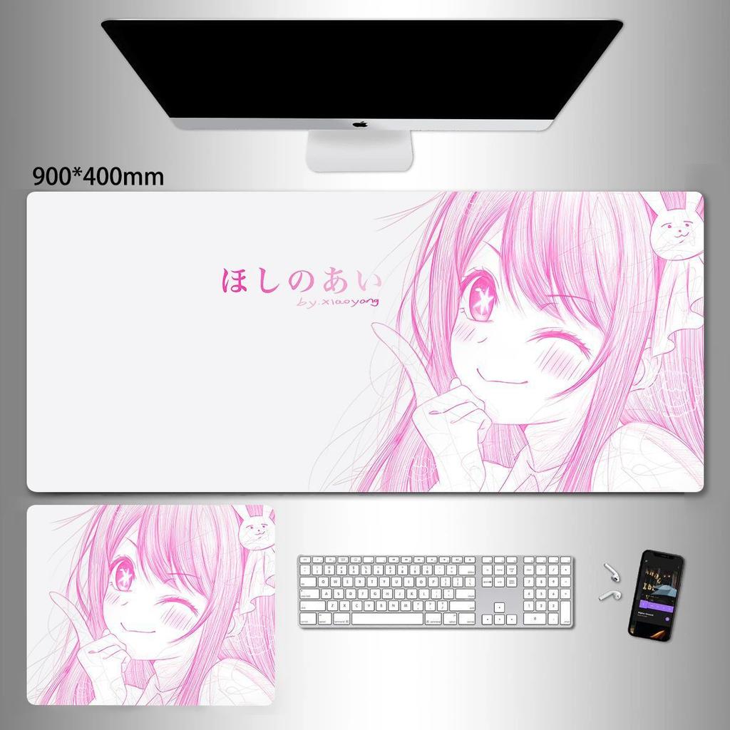 Line draft animation oversized mouse pad two-dimensional office desktop non-slip pad e-sports game computer keyboard pad