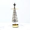 Candle Holder Tree Shaped Revolving Candle Holder for Home Decoration Dinner Ambiance Festival Decor Silver
