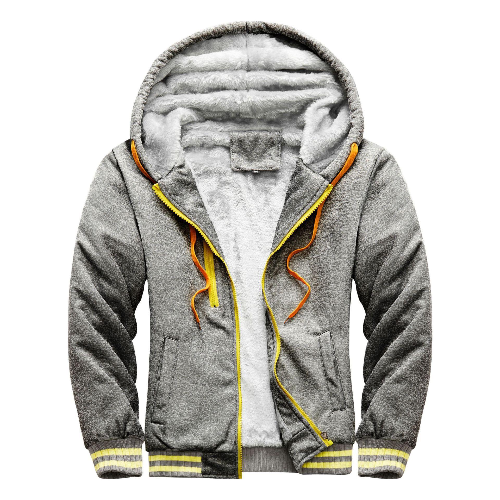 

Осенне-зимний утепленный свитер с капюшоном, подростковая куртка, мужской кардиган, теплая толстовка с капюшоном, модная 5XL