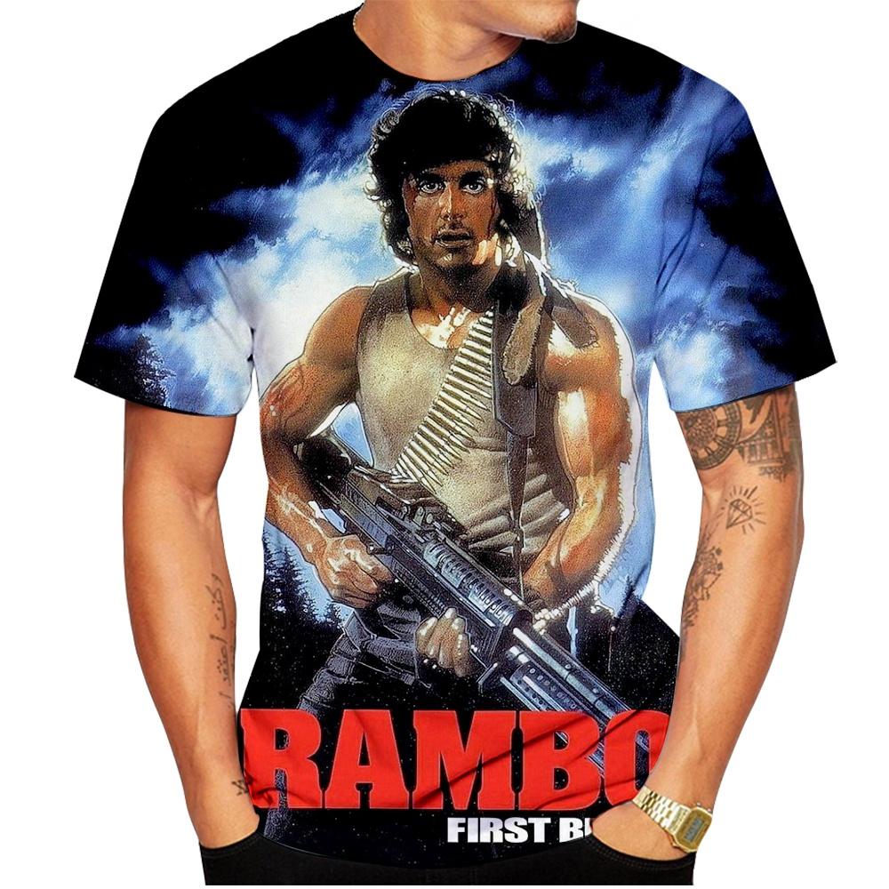 Sommer beliebt heißblütige Persönlichkeit klassischer Film 3D-Druck lässiges T-Shirt Rundhals Unisex bequemes T-Shirt