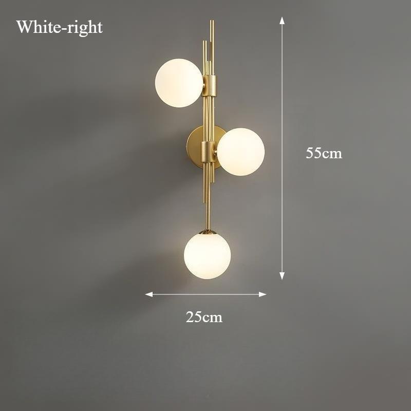 

New LED Glass Ball Wall Lamp Wrought Iron European Home Decoration Lighting Living Room Dining Room Aisle Bedroom Not including bulb