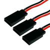 Futaba Style Receiver Plug to 4mm Banana Connector Charging Lead Adapter 20awg 30cm 11.8" Silicone Cable (3-Pack)