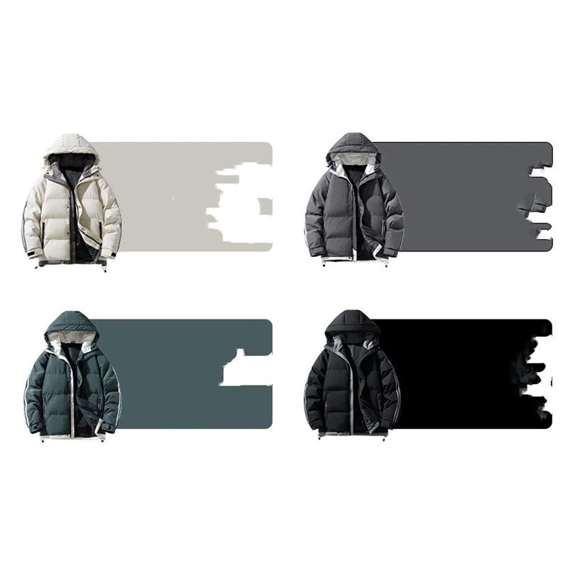 Zimowy trend dla par Luźna i ciepła gruba kurtka z bawełny puchowej