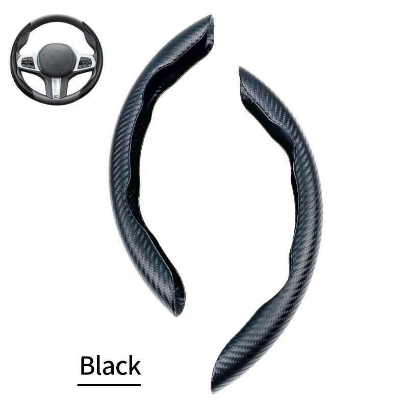 Carbon Fiber Look Universal Car Steering Wheel Booster Cover Non-Slip Auto Interior Decoration