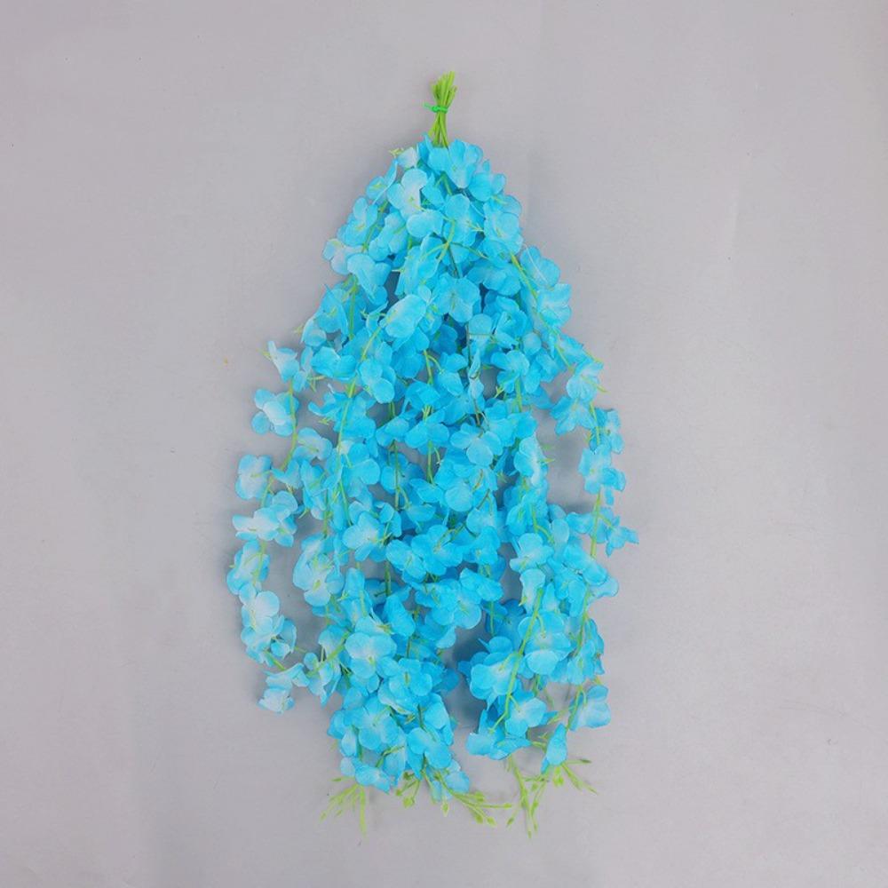 10PCS Multicolor Vine Wreath Silk Petals Flower Vine Garland Silk Flowers String  Scene Ornament