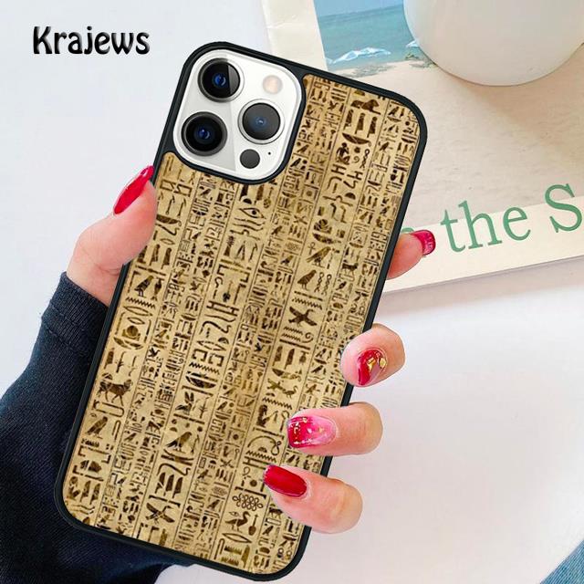 Ancient Egyptian Hieroglyphic soft Phone Case Cover For iPhone 17 Air 16 15 14 plus 11 12 13 pro max coque Fundas