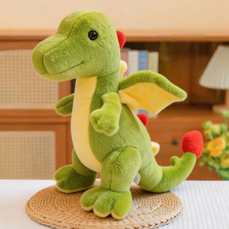 Groen Dinosaurus Thema Zacht Pluche Speelgoed Driehoek Draak Tyrannosaurus Rex Knuffeldier Brul Kinder Verjaardagsfeestje Bedankjes Cadeaus