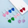Boucles d'oreilles pendantes en forme de cœur en acrylique pour femmes et filles, Boucles d'oreilles pendantes en forme de cœur, Bijoux romantiques pour la Saint-Valentin