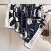 Fashion Imitation Cashmere Women'S Thickened Warm Shawl Flower Ball Simple Atmosphere High-End Scarf