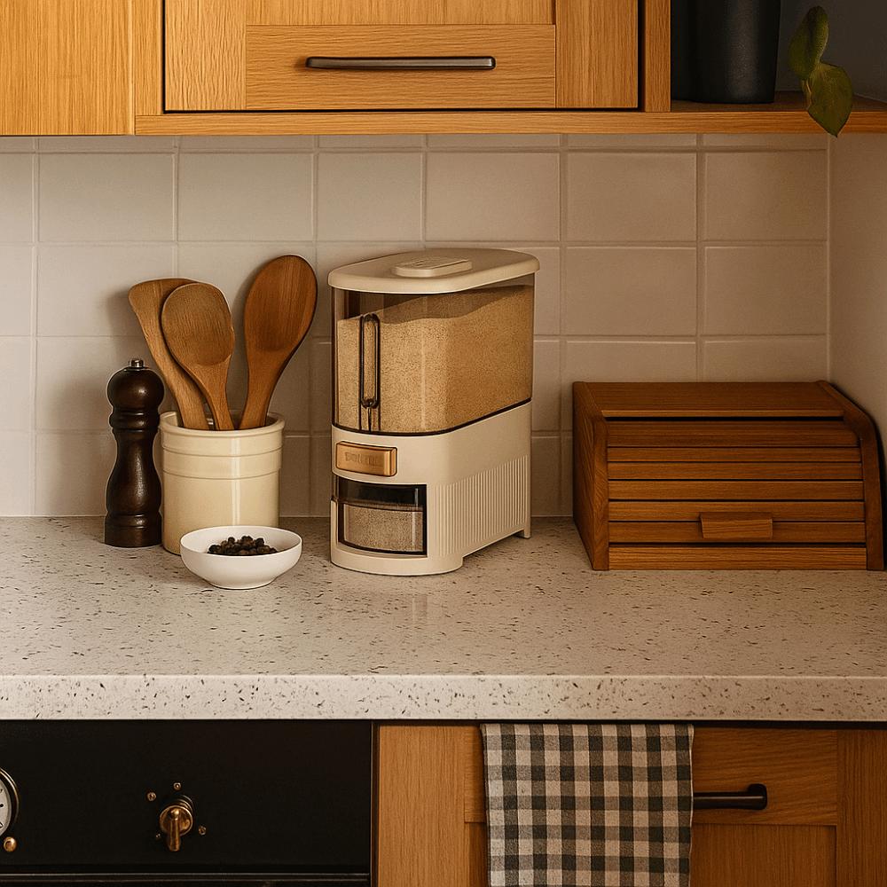 Visible Rice Storage Boxes Moisture-Proof Sealed Bucket Flour Storage Bucket  Kitchen Storage